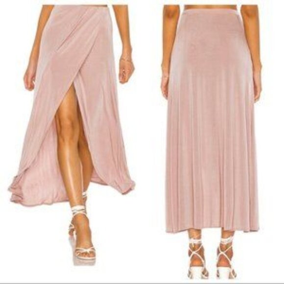 🎁 Free People Smoke & Mirrors Faux Wrap Skirt - Picture 2 of 12